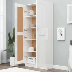 vidaXL - Boekenkast - Wit - Bewerkt hout