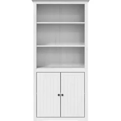 vidaXL - Boekenkast - Wit - Grenenhout