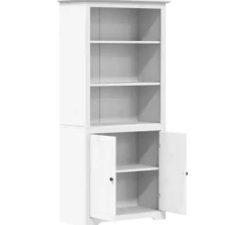 vidaXL - Boekenkast - Wit - Grenenhout