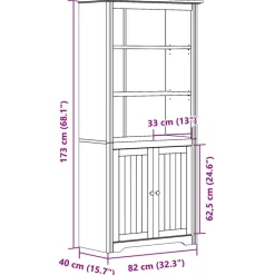 vidaXL - Boekenkast - Wit - Grenenhout