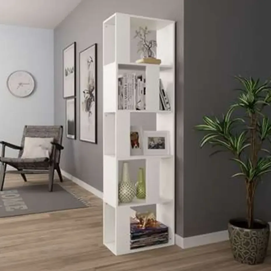 vidaXL - Boekenkast - Wit - Bewerkt hout