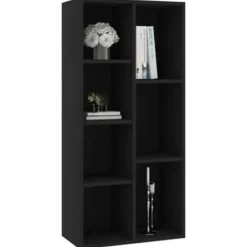 vidaXL - Boekenkast - Zwart - Bewerkt hout