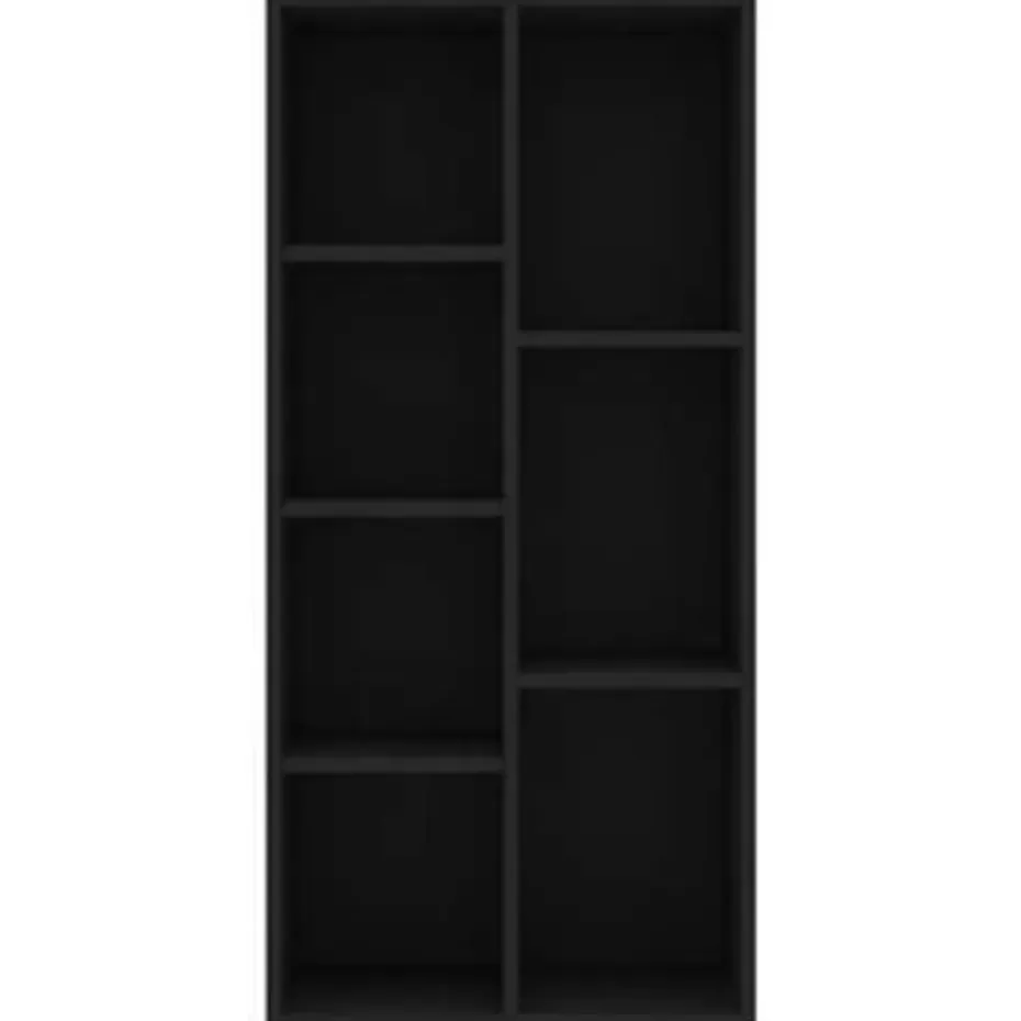 vidaXL - Boekenkast - Zwart - Bewerkt hout