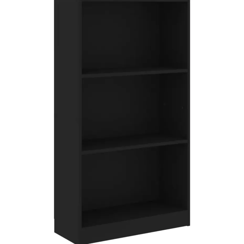 vidaXL - Boekenkast - Zwart - Bewerkt hout - 60 x 24 x 109 cm