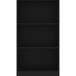 vidaXL - Boekenkast - Zwart - Bewerkt hout - 60 x 24 x 109 cm