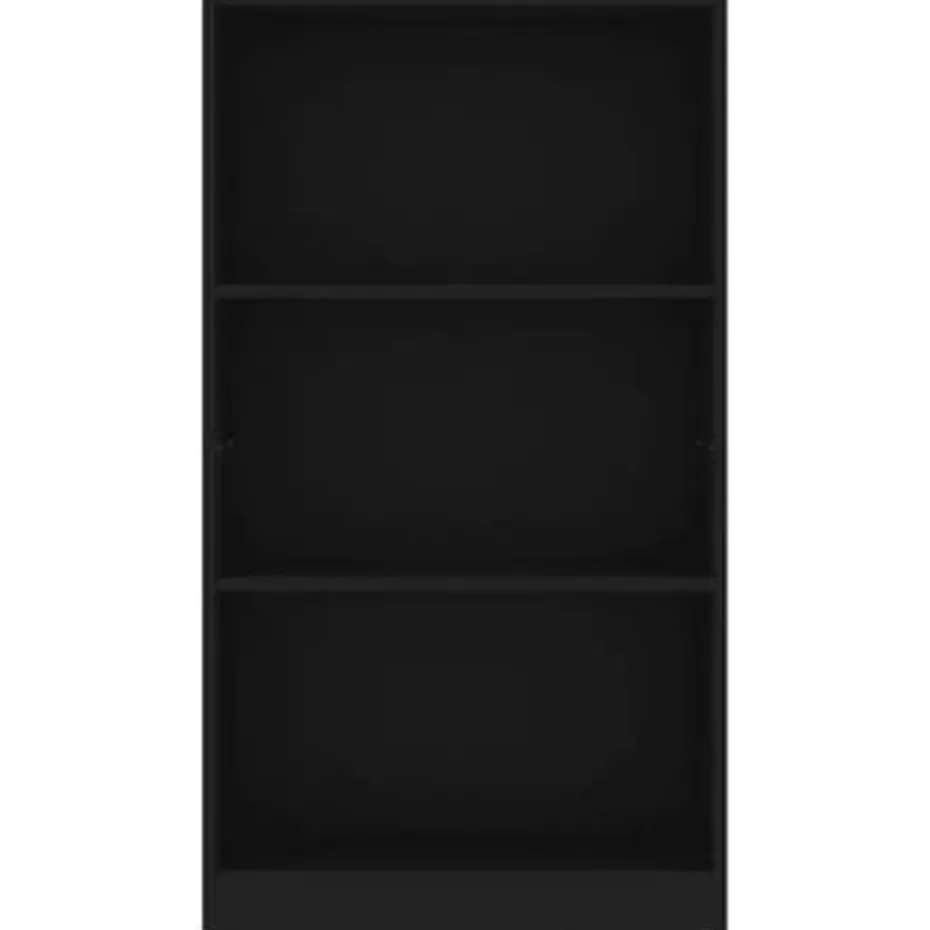 vidaXL - Boekenkast - Zwart - Bewerkt hout - 60 x 24 x 109 cm