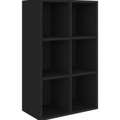 vidaXL - Boekenkast - Zwart - Bewerkt hout - 66 x 30 x 98 cm