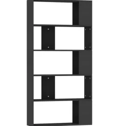 vidaXL - Boekenkast - Zwart - Bewerkt hout