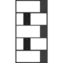 vidaXL - Boekenkast - Zwart - Bewerkt hout