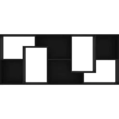 vidaXL - Boekenkast - Zwart - Bewerkt hout