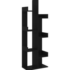 vidaXL - Boekenkast - Zwart - Bewerkt hout