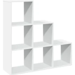 vidaXL - Boekenkast met 10 open vakken voor woonkamers - Wit - 99x29x99 cm