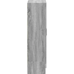 vidaXL - Boekenkast met 2 plakken en 2 deuren - Grijs sonoma - 82.5x30.5x115 cm