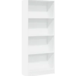 vidaXL - Boekenkast met 4 vakken voor kantoor - Wit - Hout - 60x24x143 cm
