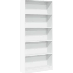 vidaXL - Boekenkast met 5 vakken - Wit - Bewerkt hout - 80x24x176 cm