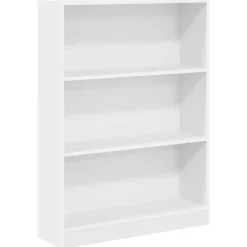 vidaXL - Boekenkast met 3 vakken - Wit - Bewerkt hout - 80x24x109 cm
