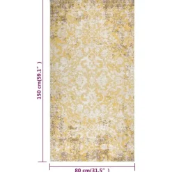 vidaXL - Buitenkleed - Geel - Polypropyleen - 80 x 150 cm