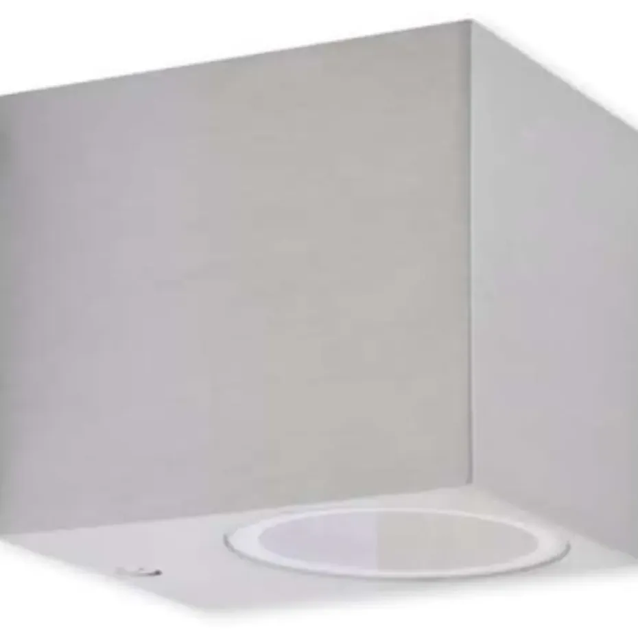 vidaXL - Buitenlamp - Zilver - Aluminium - 6.8 x 9.2 x 8.1 cm - 2 stuks