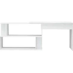 vidaXL - Bureau - Wit - Bewerkt hout