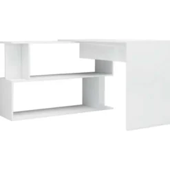 vidaXL - Bureau - Wit - Bewerkt hout