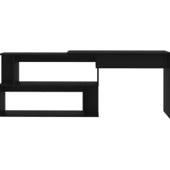 vidaXL - Bureau - Zwart - Bewerkt hout