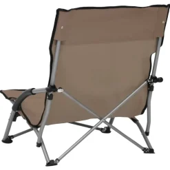 vidaXL - Campingstoel - Taupe - Stof - 2 stuks