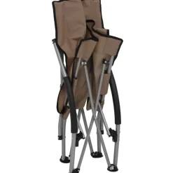 vidaXL - Campingstoel - Taupe - Stof - 2 stuks