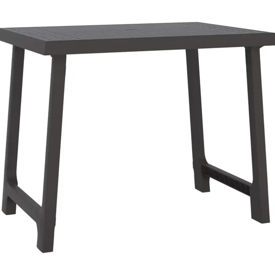vidaXL - Campingtafel - Antracietkleurig - Polypropyleen - 79x56x64 cm