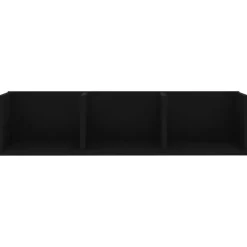 vidaXL - Cd-rek - Zwart - Bewerkt hout