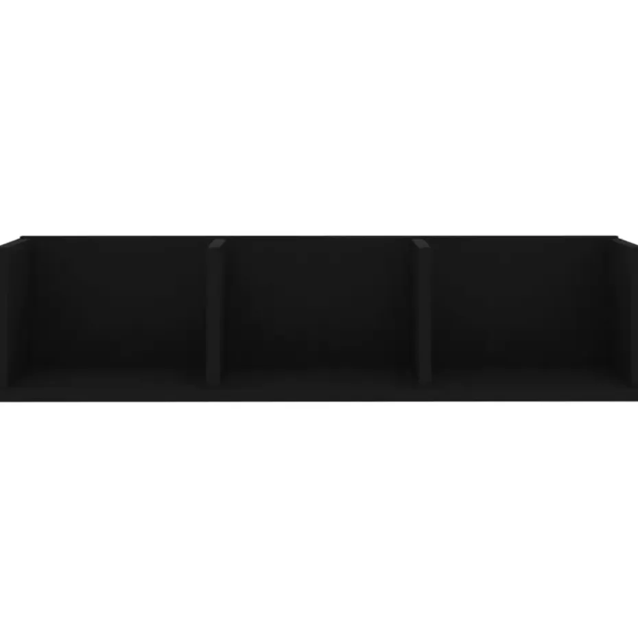 vidaXL - Cd-rek - Zwart - Bewerkt hout