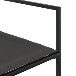 vidaXL - 5-delige inklapbaar Tuinset gris kussens -Zwart textileen - 110x107 cm