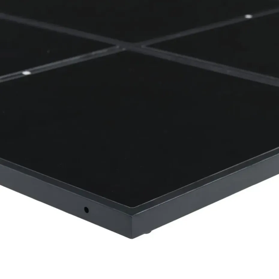 vidaXL - 5-delige inklapbaar Tuinset gris kussens -Zwart textileen - 110x107 cm