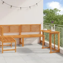 vidaXL - 3-delige tuin bistroset 5 persoonen - Massief acaciahout