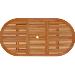 vidaXL - 7-delige Tuinset 6 fauteuils massief eucalyptushout - (150-200)x100 cm