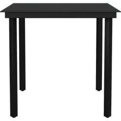 vidaXL - 5-delige Tuinset - Zwart katoenen touw en staal - 80x80 cm