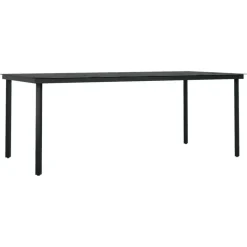 vidaXL - 7-delige Tuinset - Zwart katoenen touw en staal - 200x100 cm