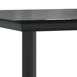 vidaXL - 7-delige Tuinset - Zwart - Textileen met voering en staal - 140x70 cm