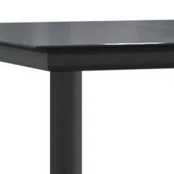 vidaXL - 7-delige Tuinset - Zwart - Textileen met voering en staal - 200x100 cm