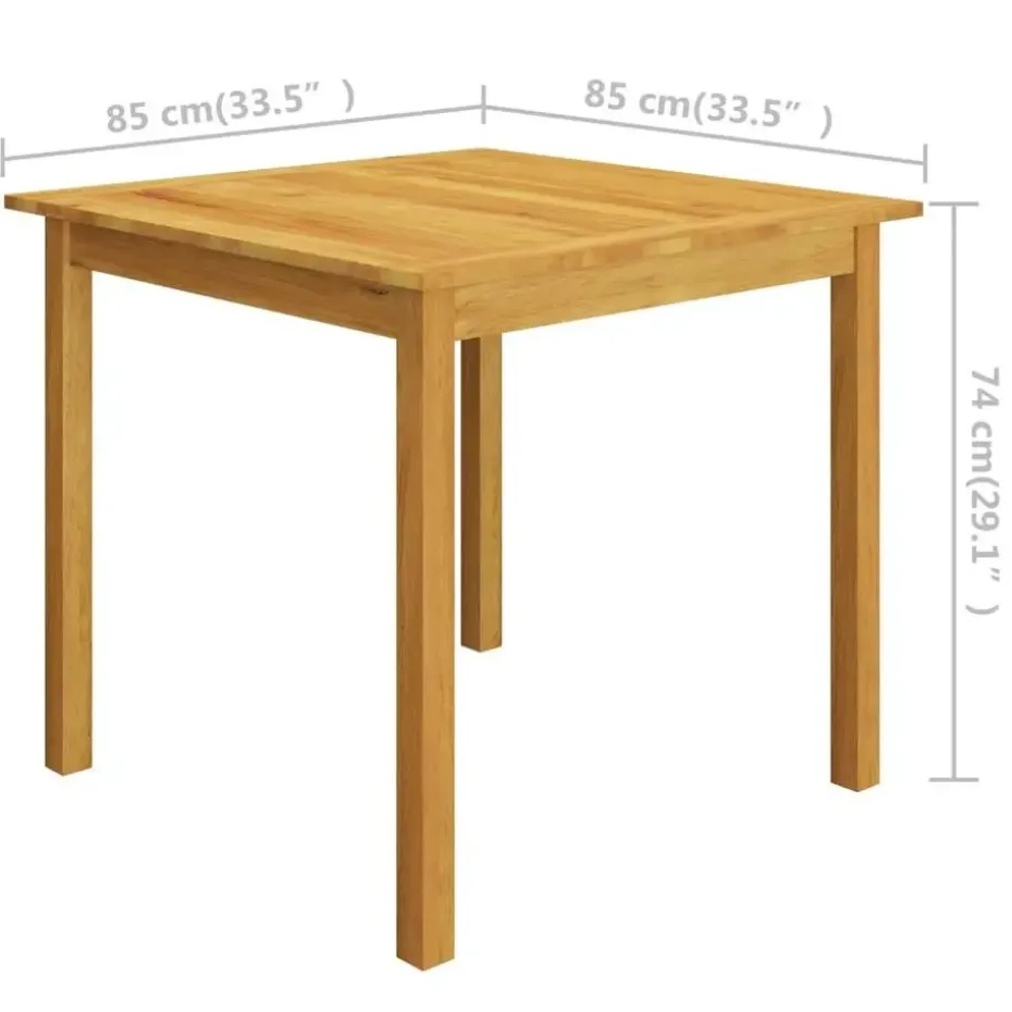 vidaXL - 5-delige Tuinset grijs - 4 verstelbaar stoelen en 85x85 cm tafel