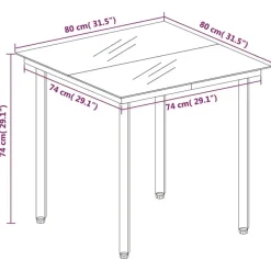 vidaXL - 5-delige Tuinset met kussens - Zwart PVC-rattan en staal - 80x80 cm
