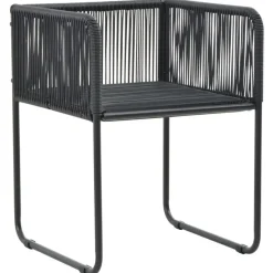 vidaXL - 7-delige Tuinset met kussens - Zwart - PVC-rattan - 184.5x90 cm