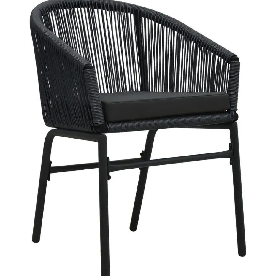 vidaXL - 7-delige Tuinset met kussens - Zwart PVC-rattan en staal - 140x70 cm