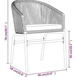 vidaXL - 7-delige Tuinset met kussens - Zwart PVC-rattan en staal - 140x70 cm
