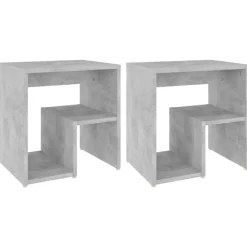 vidaXL - Design-Nachtkastjes - Betongrijs - Hout - 40x30x40 cm - Set van 2