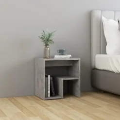 vidaXL - Design-Nachtkastjes - Betongrijs - Hout - 40x30x40 cm - Set van 2