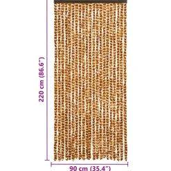 vidaXL - Deurgordijn - Geel - Polypropyleen - 90 x 220 cm