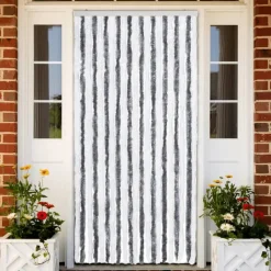 vidaXL - Deurgordijn - Grijs - Polypropyleen - 90 x 200 cm