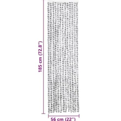 vidaXL - Deurgordijn - Grijs - Polypropyleen