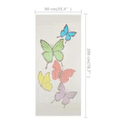 vidaXL - Deurgordijn - Multikleur - Bamboe - 90 x 200 cm