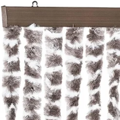 vidaXL - Deurgordijn - Taupe - Polypropyleen